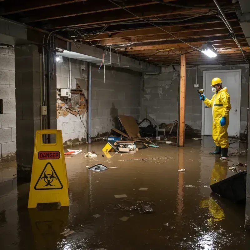 Flooded Basement Electrical Hazard in Elba, AL Property